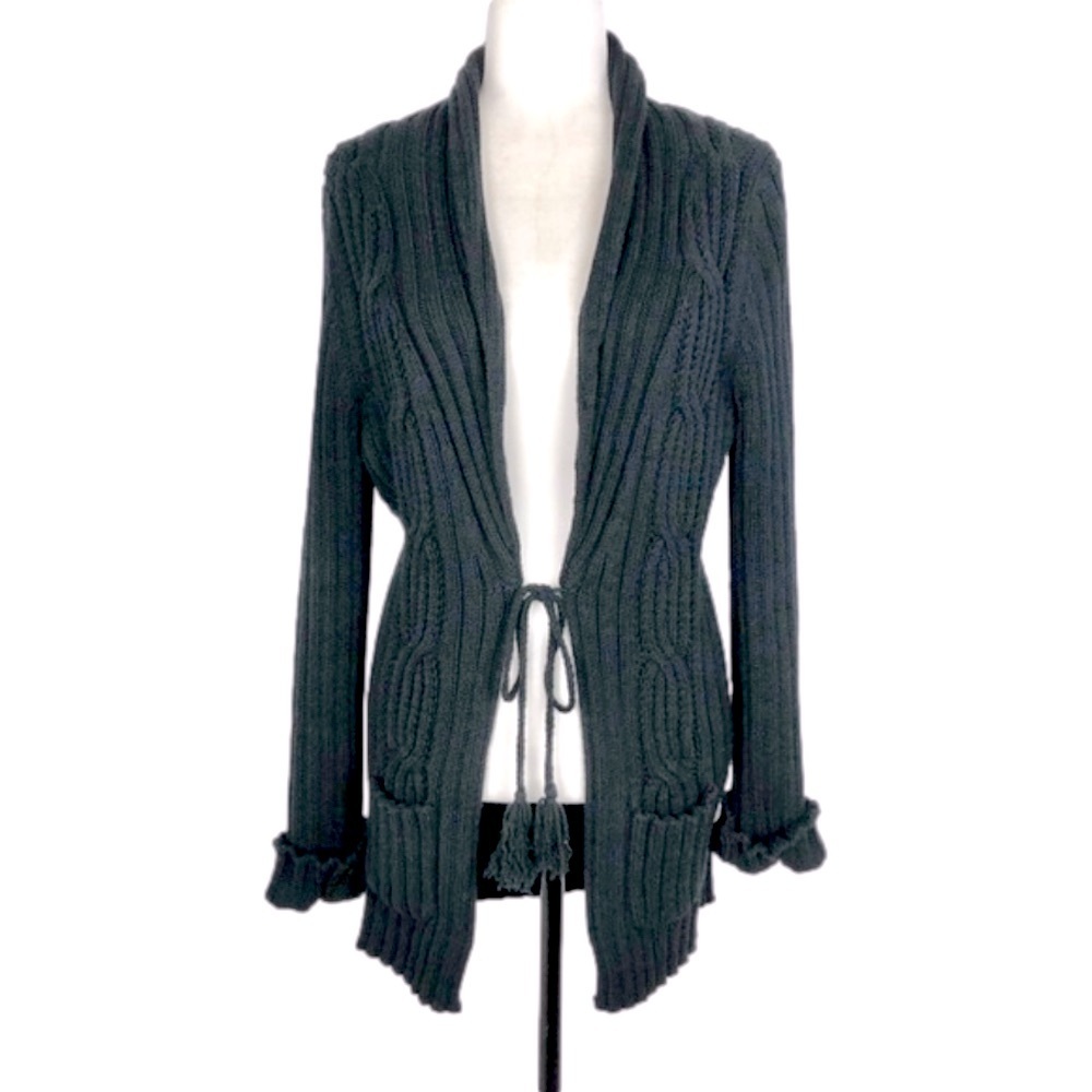 BCBGMaxAzria black ribbed cardigan